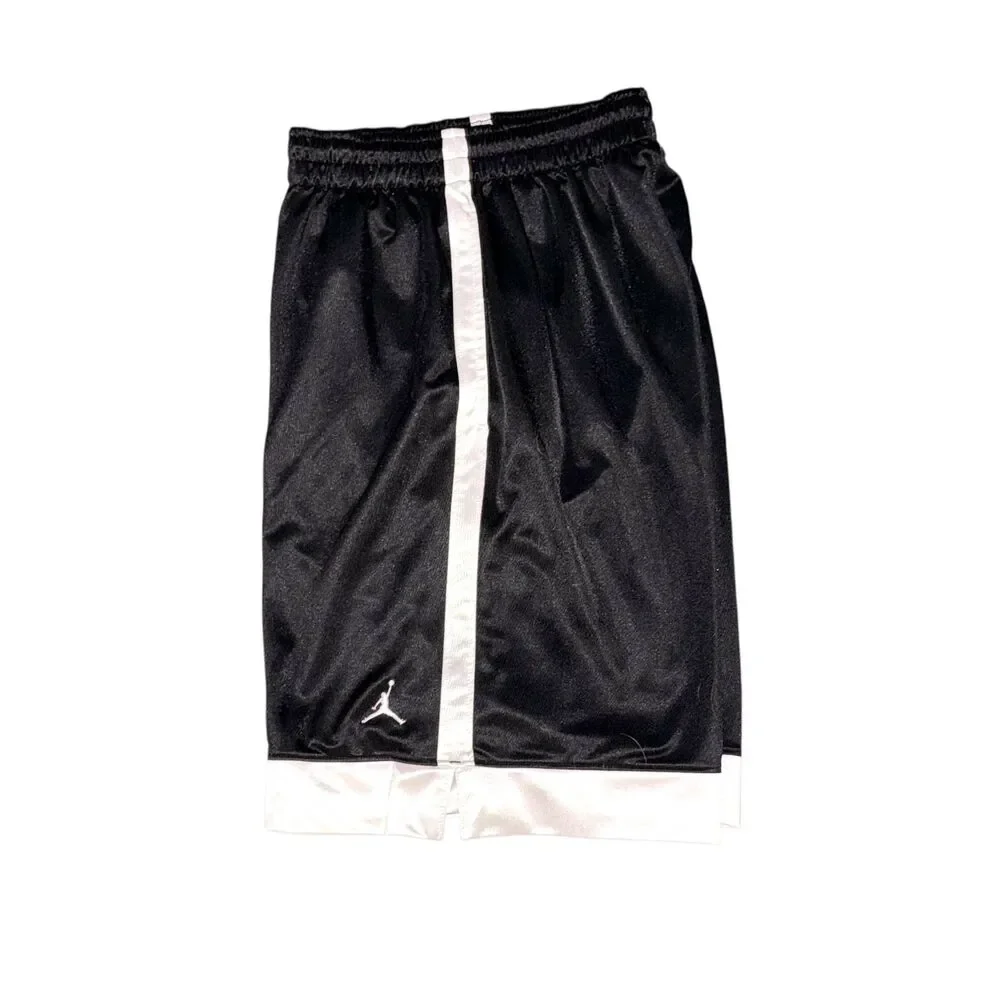 Jordan Vintage Super Rare Basketball Dazzle Shorts Shimmer Black White Small